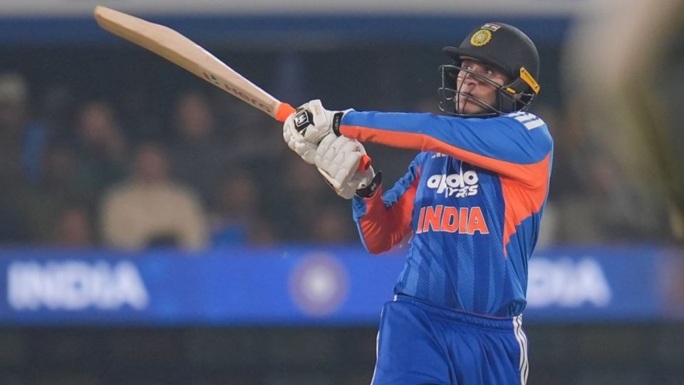 Abhishek Sharma fell for a first-ball duck against USA