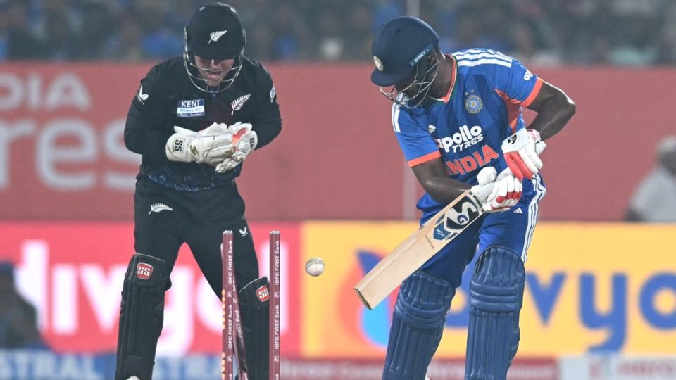 Sanju Samson was bowled for 24