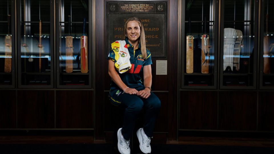 Sophie Molineux poses at the MCG on the day she was named captain