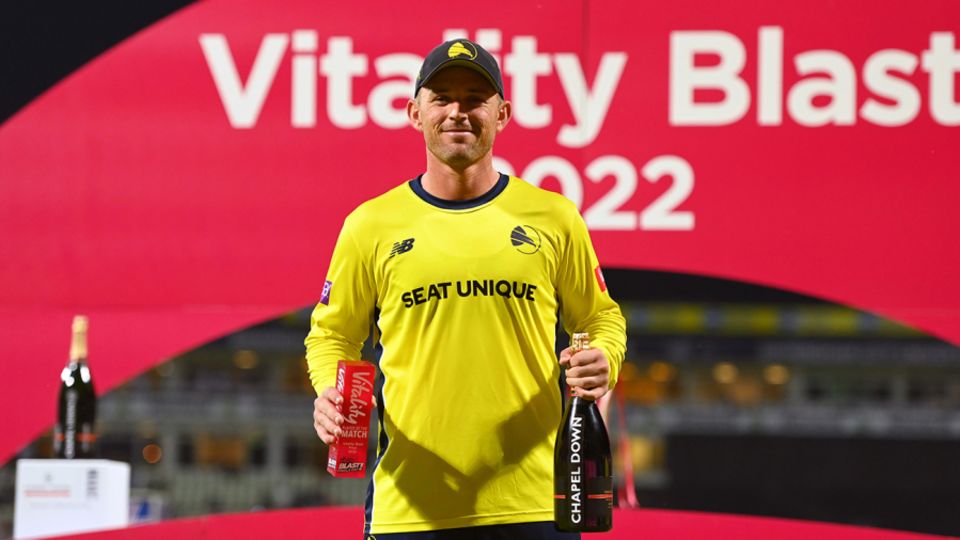 Ben McDermott was player of the match in the 2022 T20 Blast final