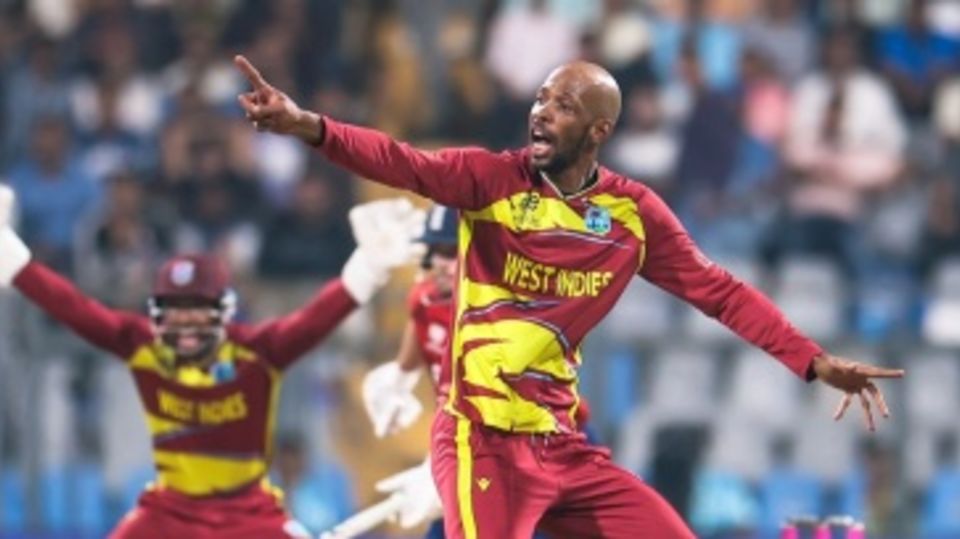 Roston Chase picked up two wicket to rip through England's middle-order