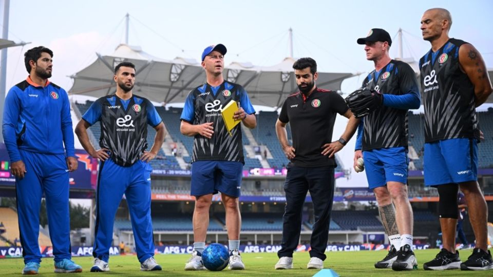 Jonathan Trott leads the chat in his final match in charge of Afghanistan