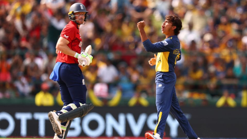 Dunith Wellalage claimed the early wicket of Jos Buttler