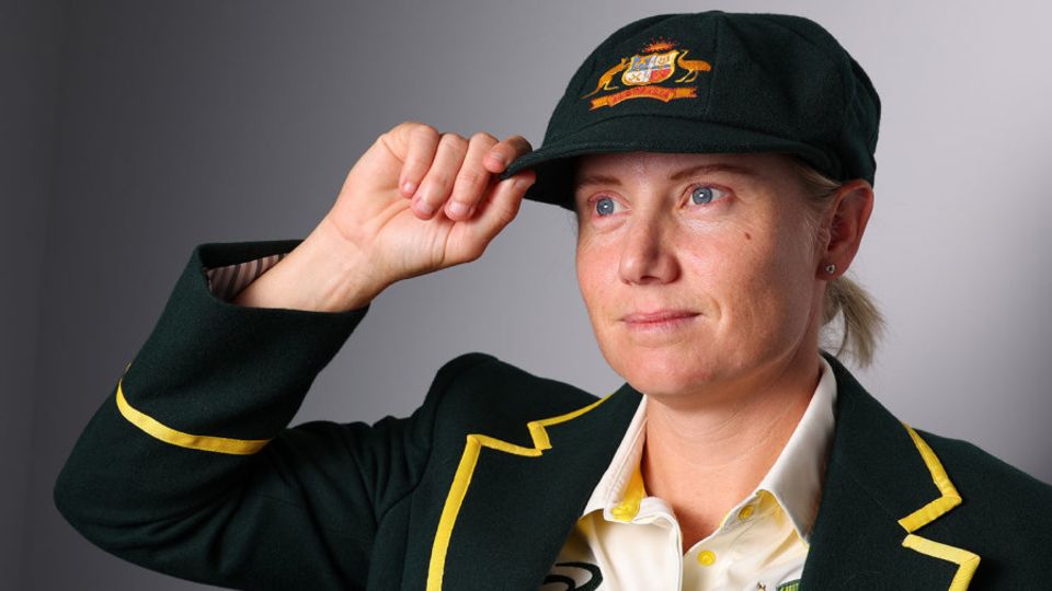 Alyssa Healy poses ahead of her final international appearance