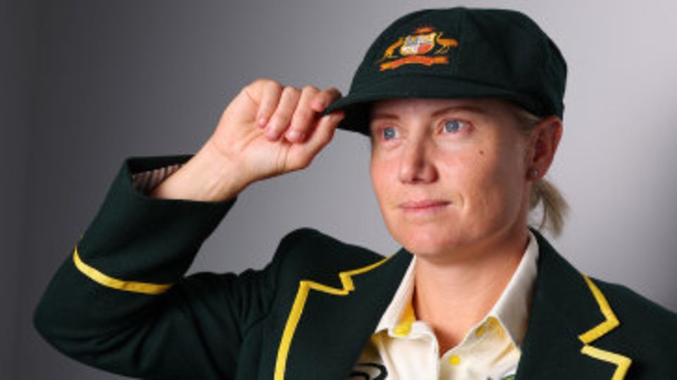 Alyssa Healy poses ahead of her final international appearance