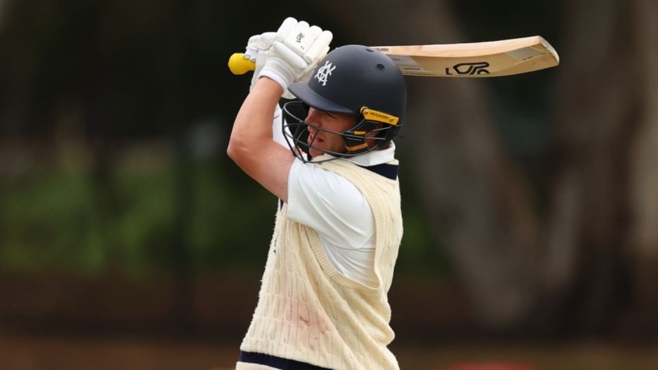 Marcus Harris was unbeaten at close of play on the second day