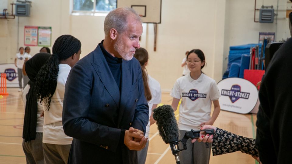 Ed Smith, MCC president, at Grey Coat Hospital School in London