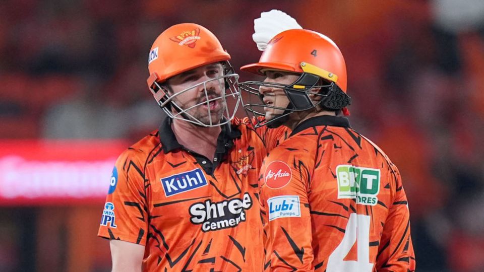 Travis Head and Abhishek Sharma brought up the team fifty in the fifth over