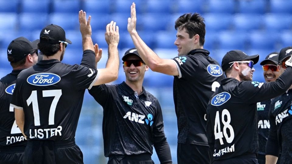 Will O'Rourke took three wickets in the first powerplay in the third ODI against Bangladesh