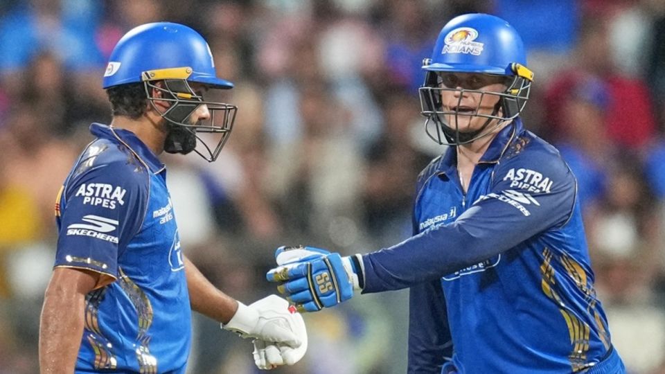 Rohit Sharma and Ryan Rickelton added 143 for the first wicket