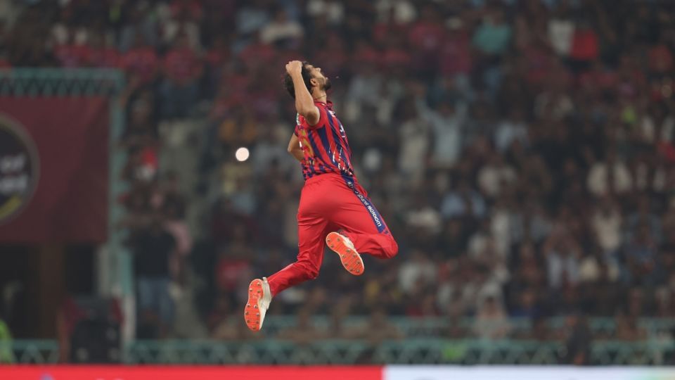 Prince Yadav takes flight after bowling a dream delivery to Virat Kohli