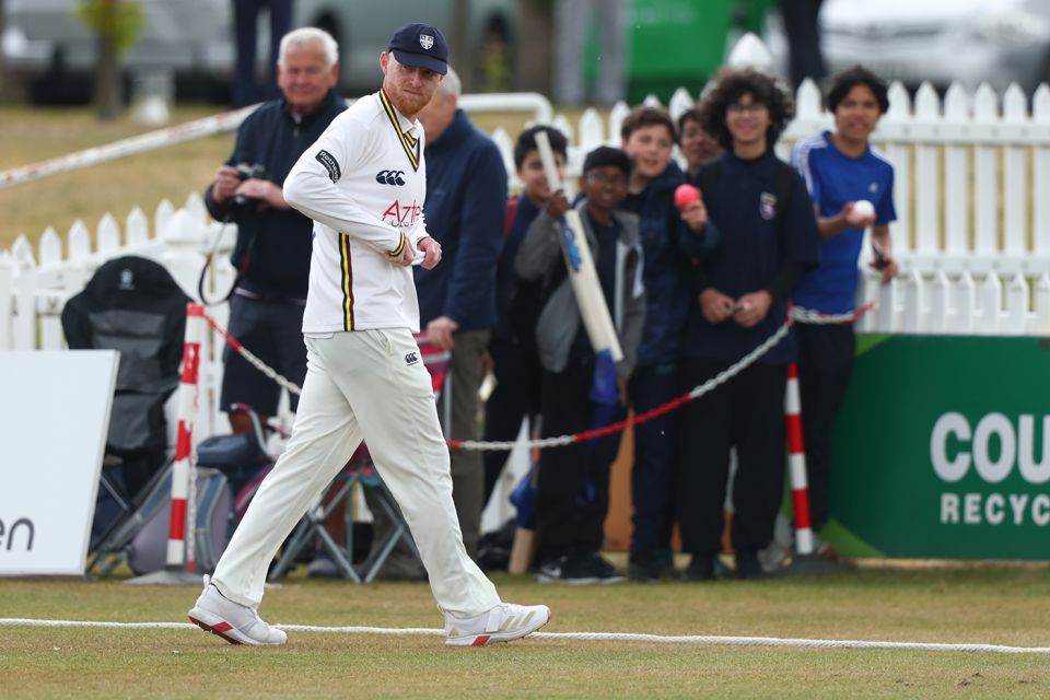 Ben Stokes leaves the field after bowling a five-over spell