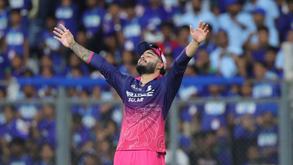 Riyan Parag captained RR to a nervy win at the Wankhede