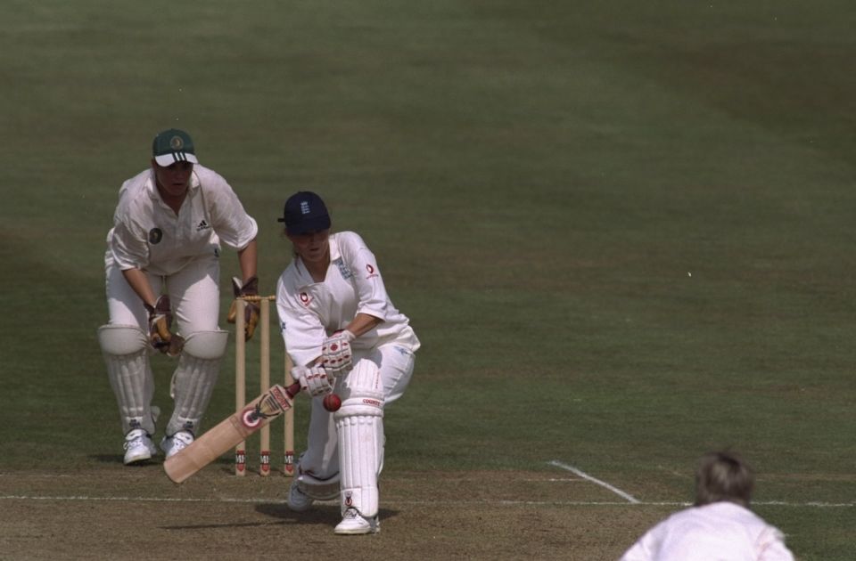 Second ODI, first hundred: Edwards bats during her 102 against South Africa. She went on to make another eight centuries, and a phenomenal 46 fifties