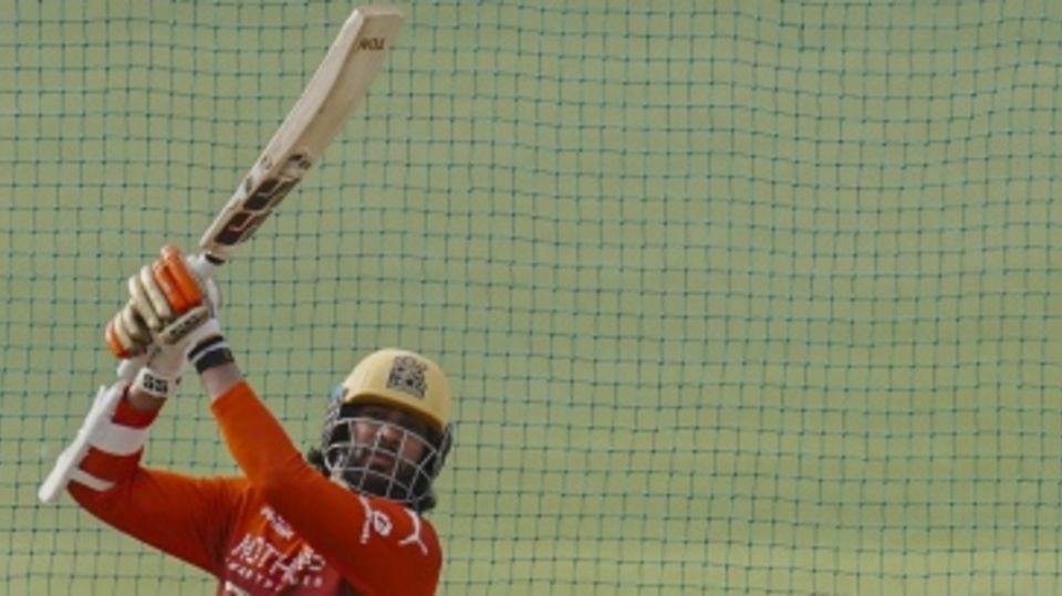 Venkatesh Iyer sends the ball long