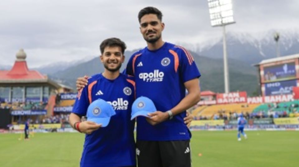 Harsh Dubey and Gurnoor Brar were handed their maiden international caps
