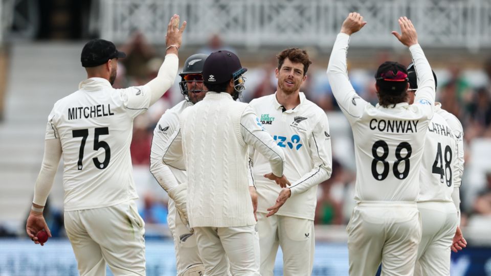 Mitchell Santner struck before lunch to remove Gus Atkinson