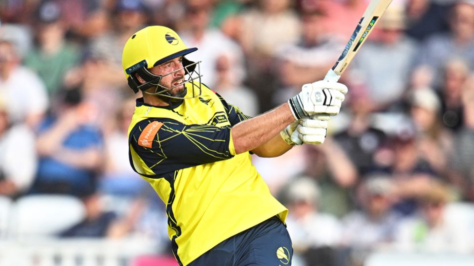 James Vince swings the ball leg side