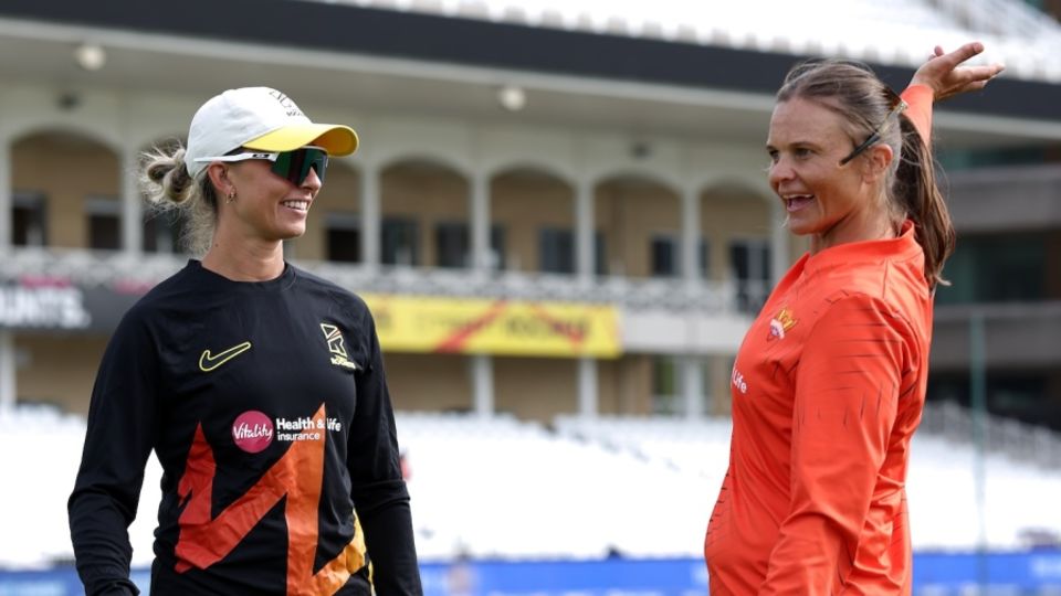 Suzie Bates (right) is currently part of Sunrisers Leeds' support staff in the women's Hundred