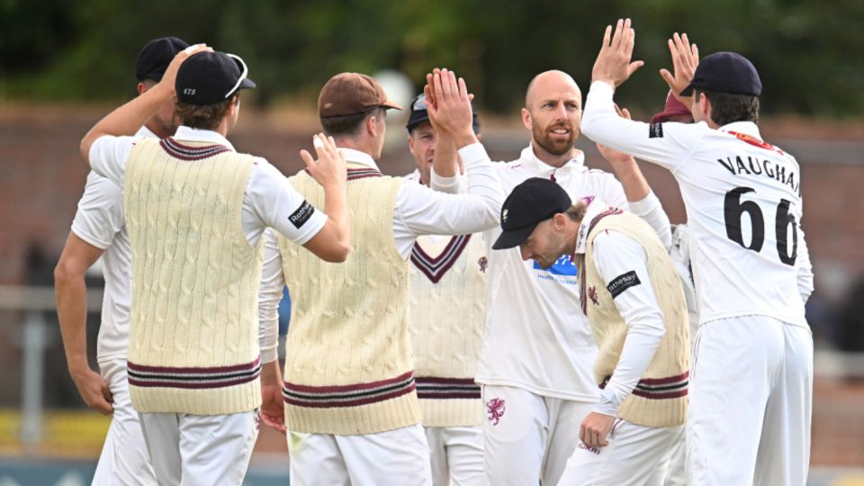 Jack Leach was in the wickets as Essex collapsed
