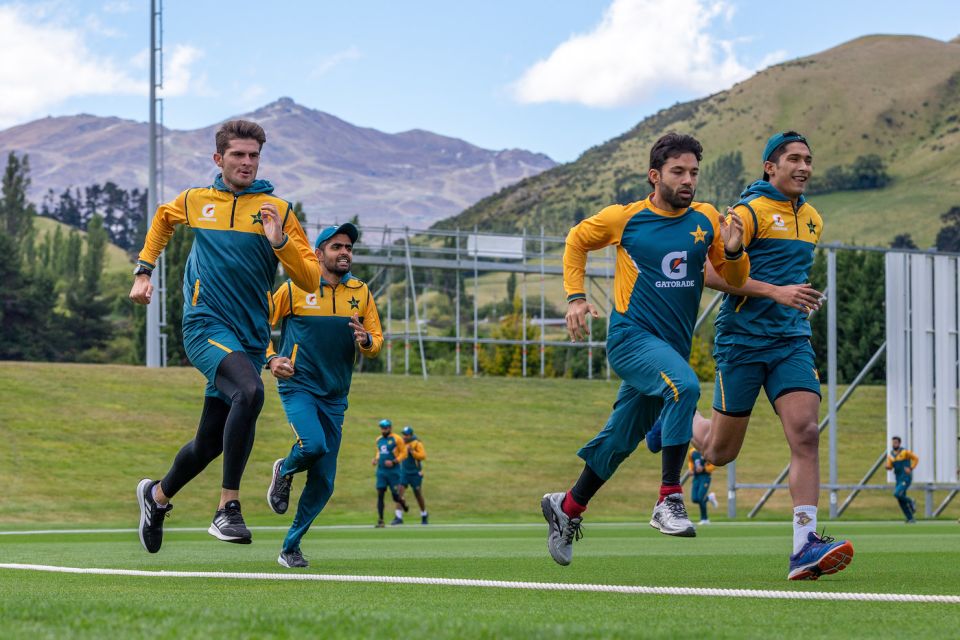 Nature is heeling: Pakistan's players run beyond the boundary