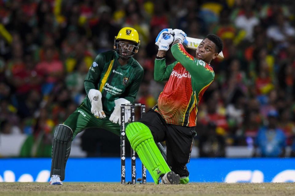 Shimron Hetmyer struck eight sixes in his century
