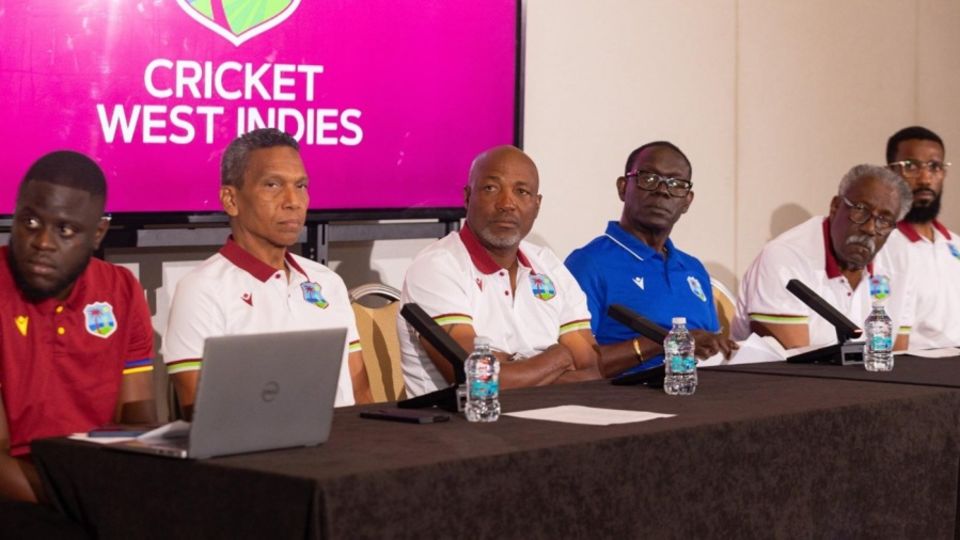 CWI CEO Chris Dehring pictured with Brian Lara and Clive Lloyd