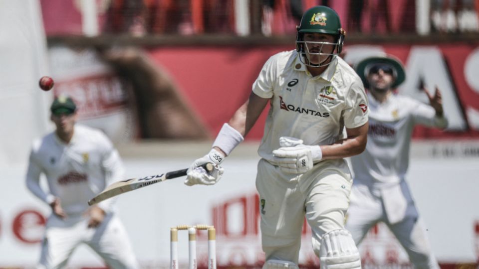 Matt Renshaw began his innings in tough circumstances