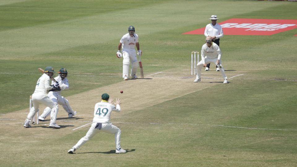 Steven Smith took a smart catch off Temba Bavuma's reverse-sweep in the first innings