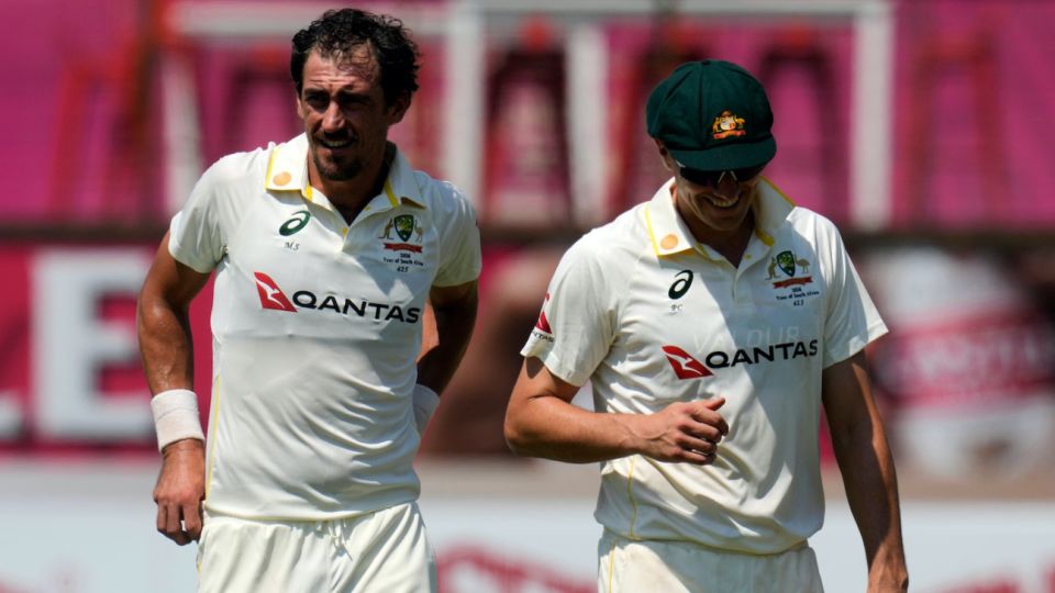 Mitchell Starc and Pat Cummins struck in the first session