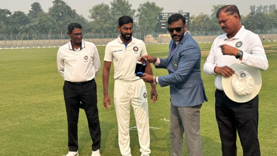 J Suchith won the Player-of-the-Match medal against Haryana in a crucial away game last season
