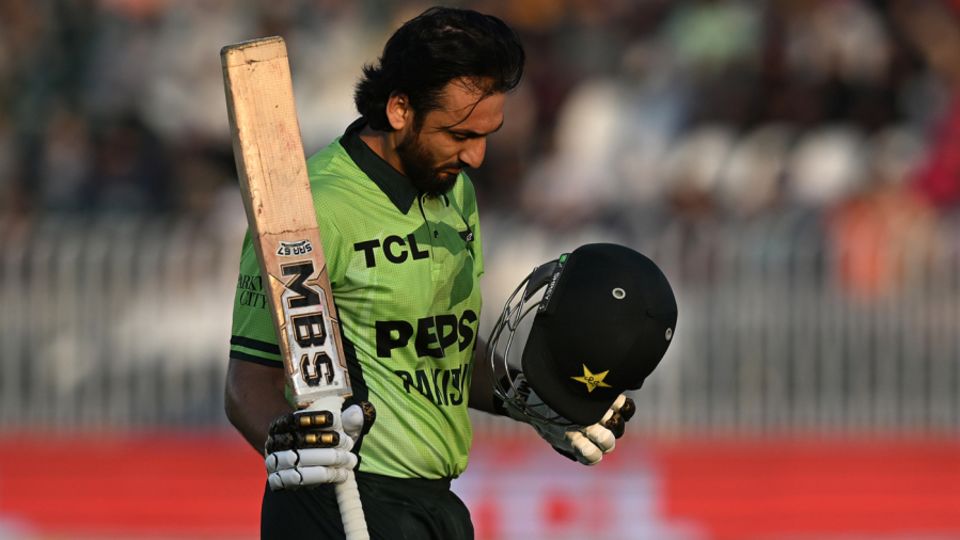 Salman Agha scored an 82-ball century in the tri-series opener