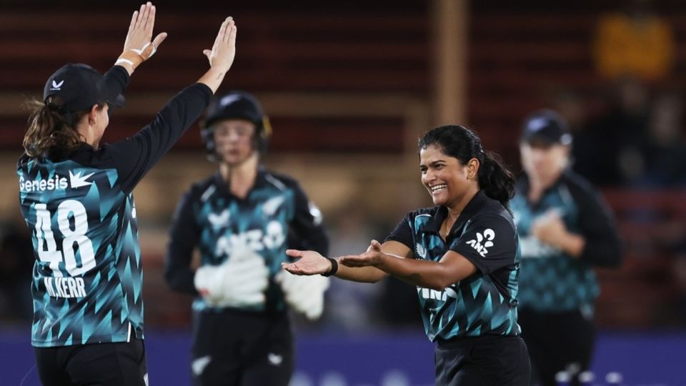 Nensi Patel was the pick of the New Zealand bowlers