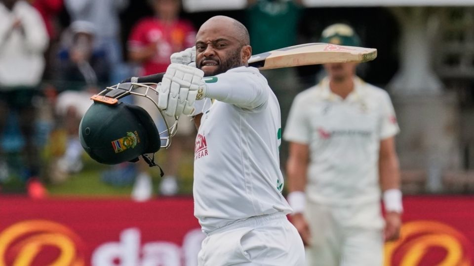 Temba Bavuma kept it all in and then let it all out when he got to three-figures