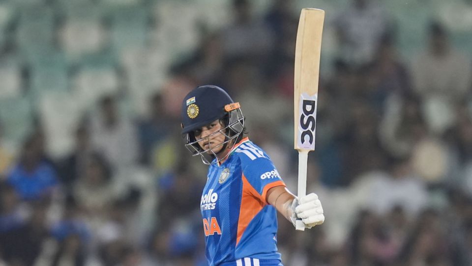Shafali Verma brought up a rapid fifty, racing to her 23rd T20I fifty