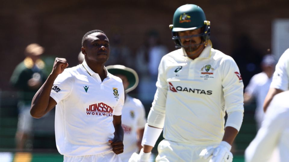 Kagiso Rabada took Nic Maddinson's wicket