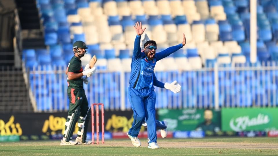 Rashid Khan picked up four wickets to skittle Bangladesh for 160