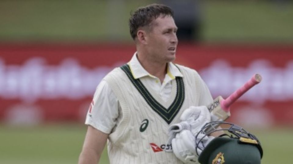 Marnus Labuschagne walks back with his Test career hanging by a thread