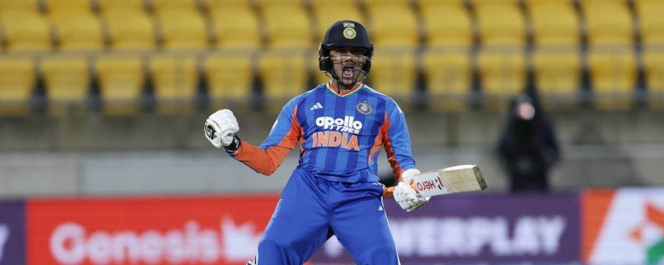 Abhishek Sharma brought up a hundred off just 35 balls in the third T20I