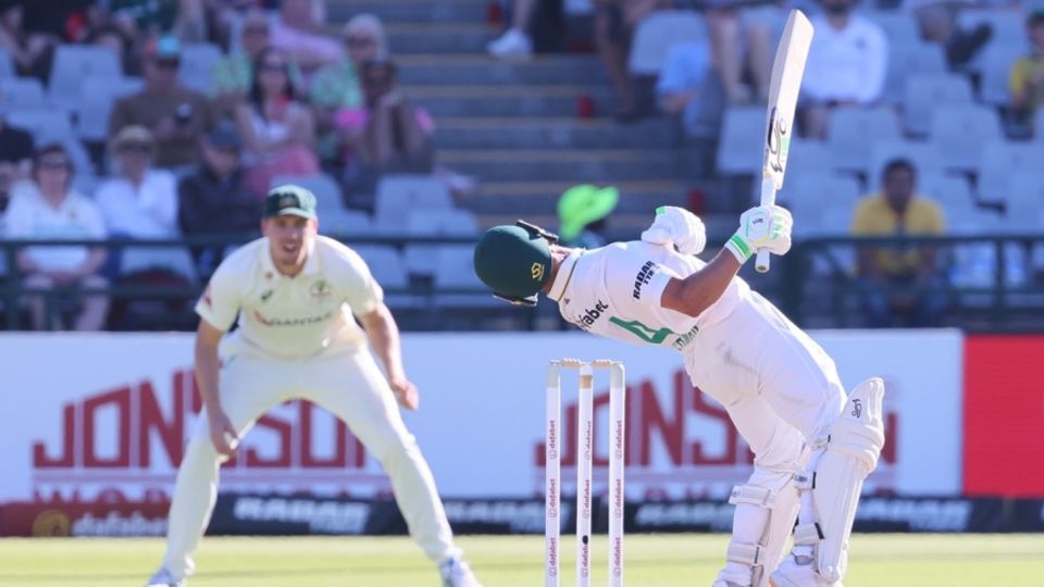 A Mitchell Starc snorter sent back Marques Ackerman