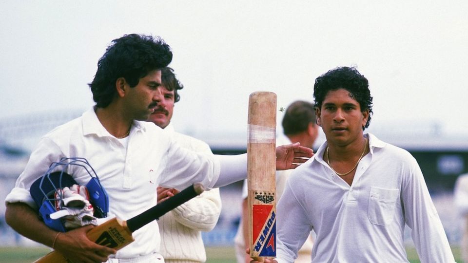 Sachin Tendulkar helped India salvage a draw at Old Trafford in 1990