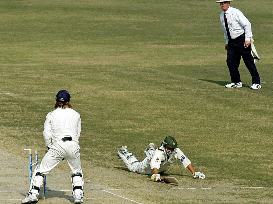 Younis Khan was run out for 199 in Lahore in 2006