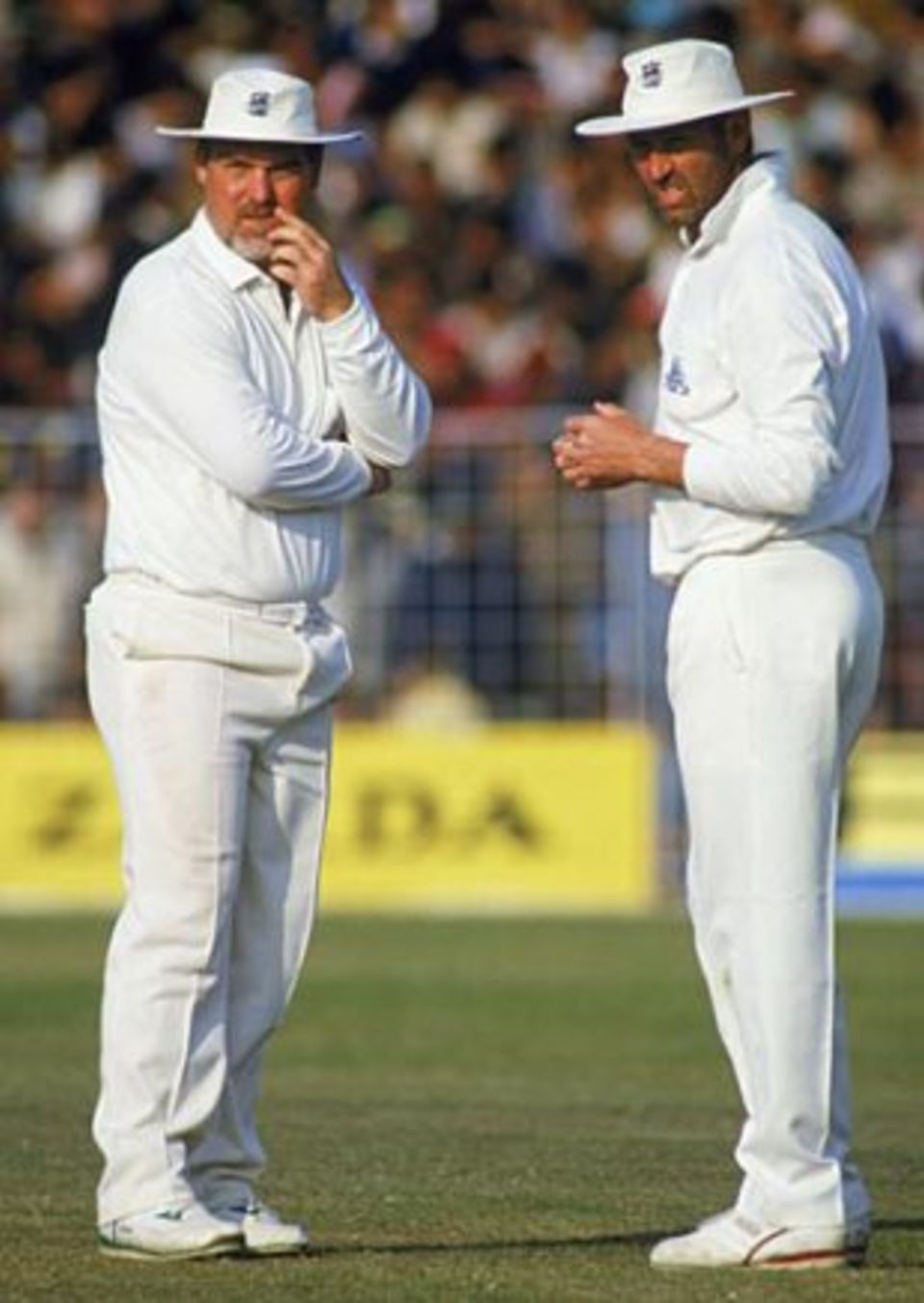Graham Gooch and Mike Gatting. Lost for excuses in India
