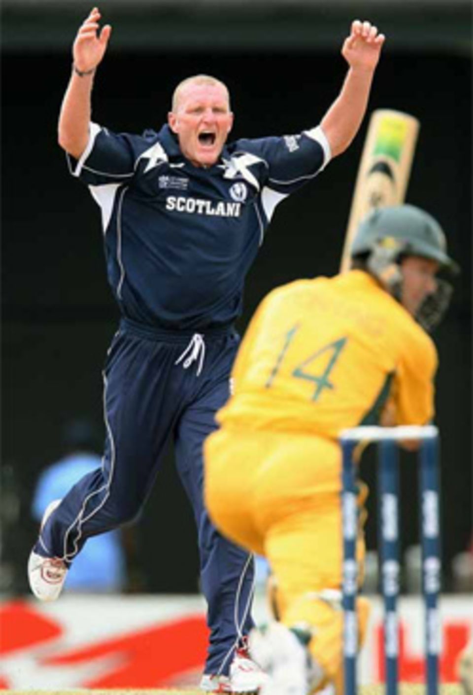 Dougie Brown shows his passion for the game during his playing days, on this occasion for Scotland against Australia