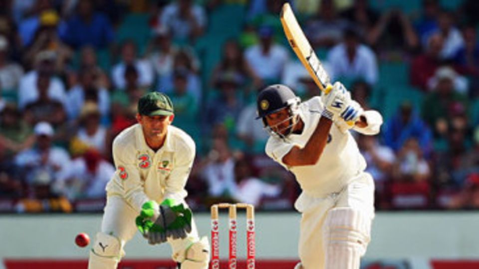 VVS Laxman drives through the covers