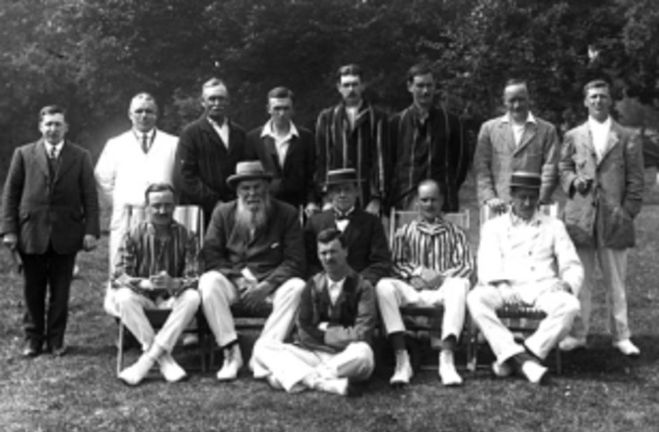 WG Grace takes centre stage in his penultimate game on July 25, 1914. He was 66