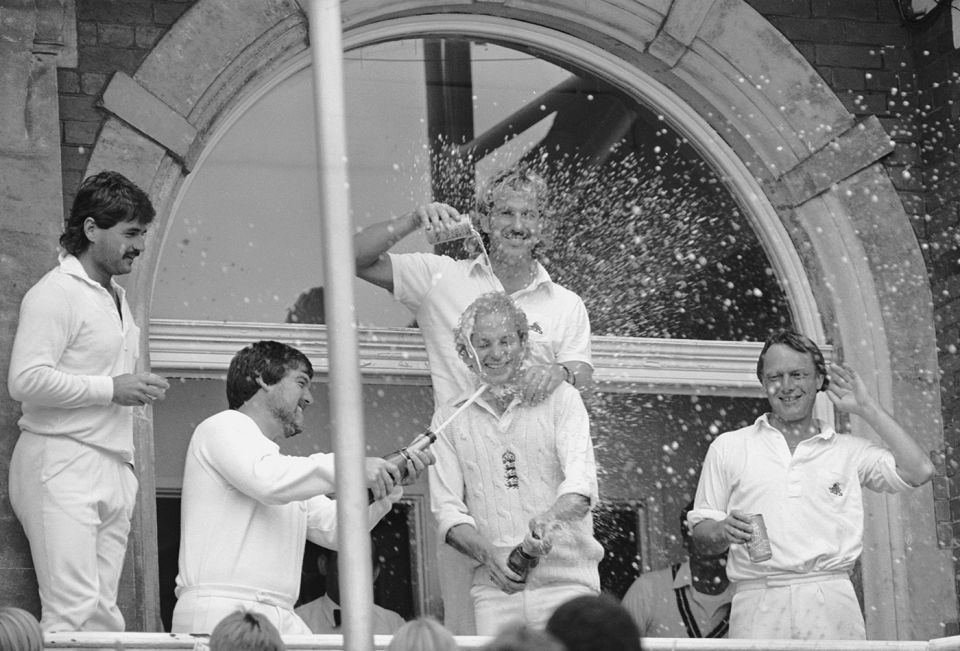 Gower (centre): "The fun allegedly goes out of cricket with each generation, yet no one would play if it wasn't fun"