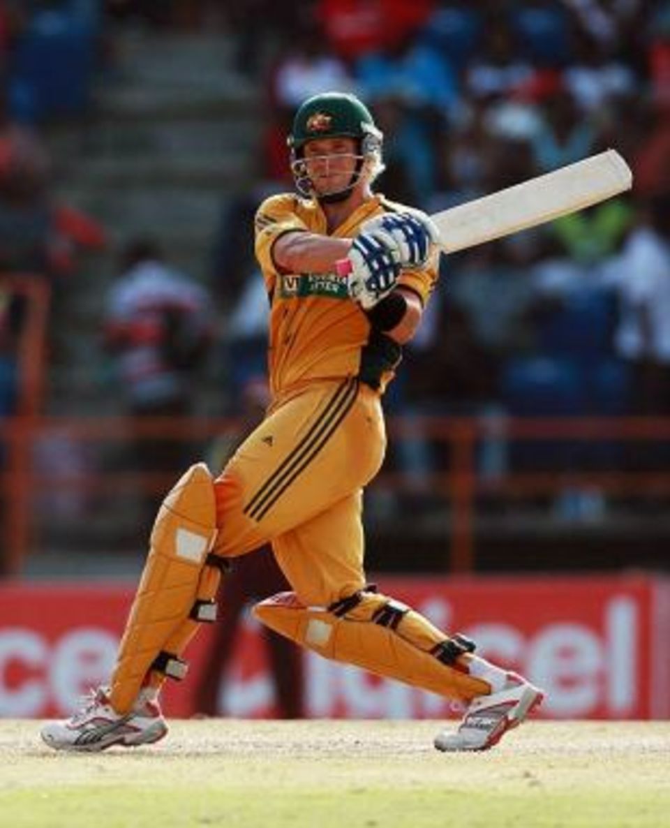 Shane Watson took an off-stump guard and repeatedly hit to the on side, which proved very effective