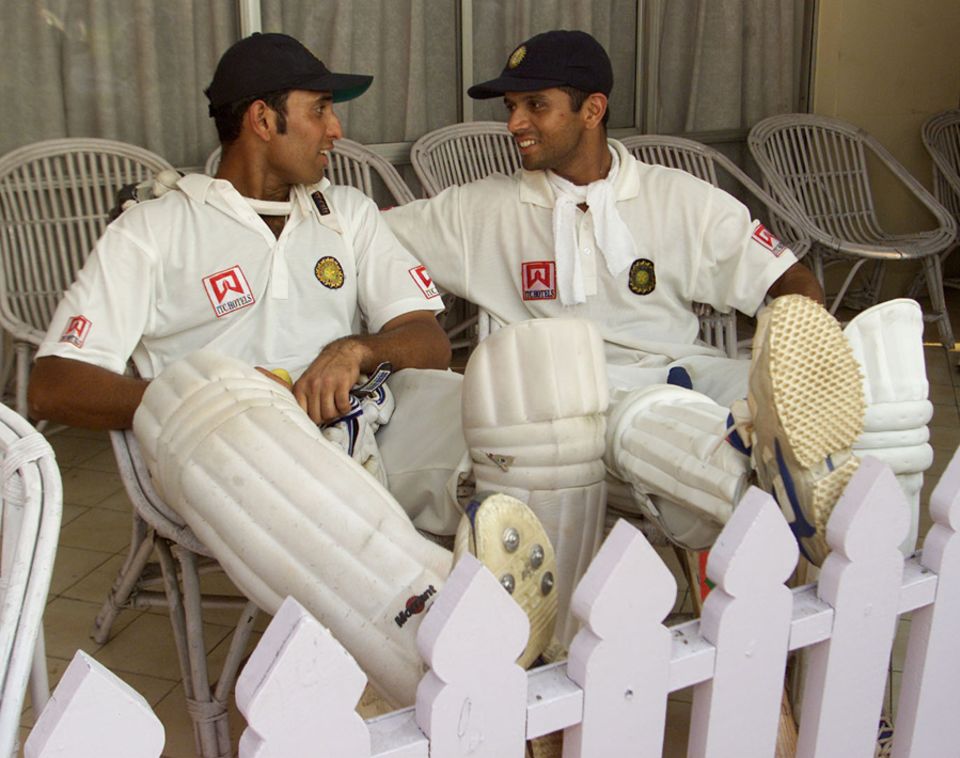 Finest hour: Laxman and Dravid in the pavilion at Eden Gardens, 2001
