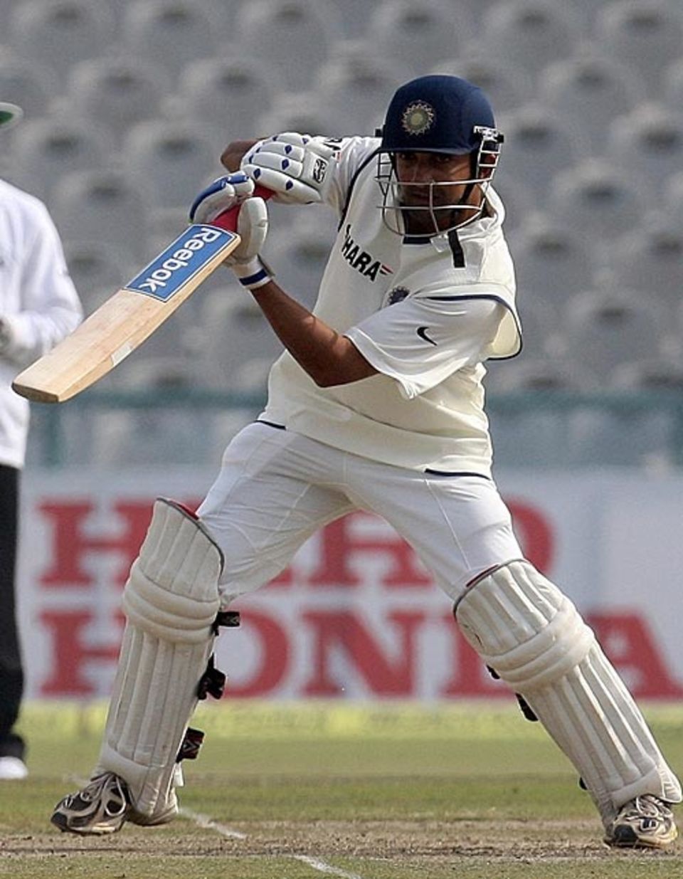 Gautam Gambhir plays the cover drive